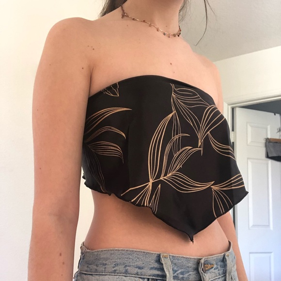 VINTAGE SILK SCARF TOP - Picture 5 of 7